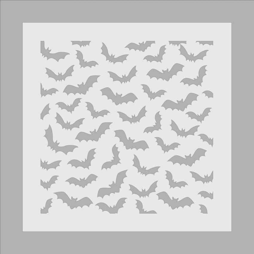 Crafters Companion - Schablone 8,5x8,5 Inch "Spooky Skies" Stencil