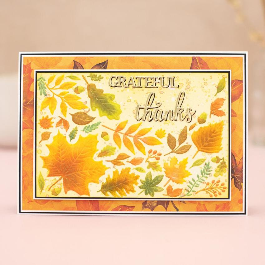 Crafters Companion - Prägefolder "Autumn Leaves" 3D Embossingfolder