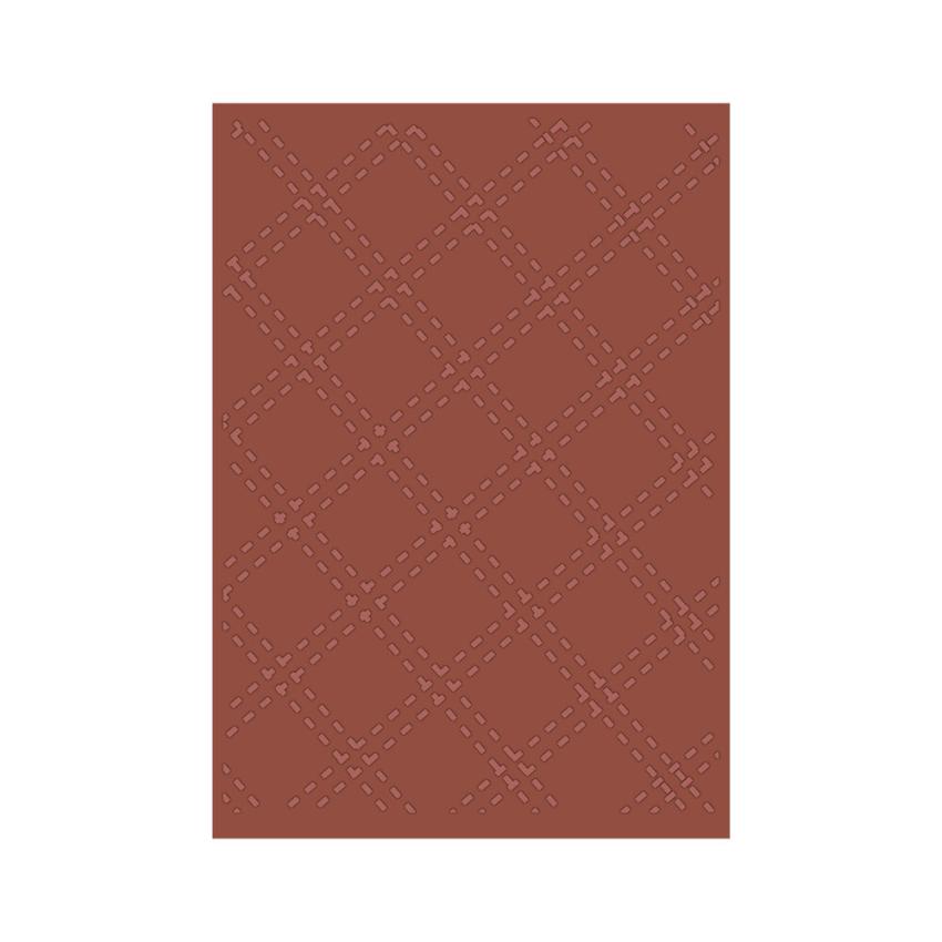 Crafters Companion - Prägefolder "Stitched Tartan" 2D Embossingfolder