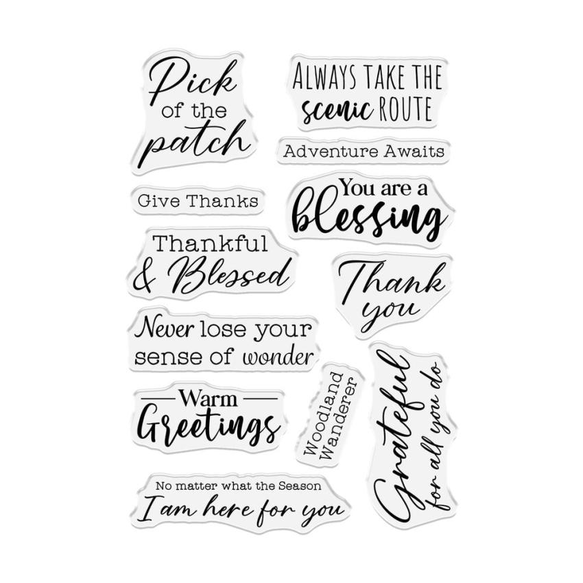 Crafters Companion - Stempelset "Be Grateful" Clear Stamps