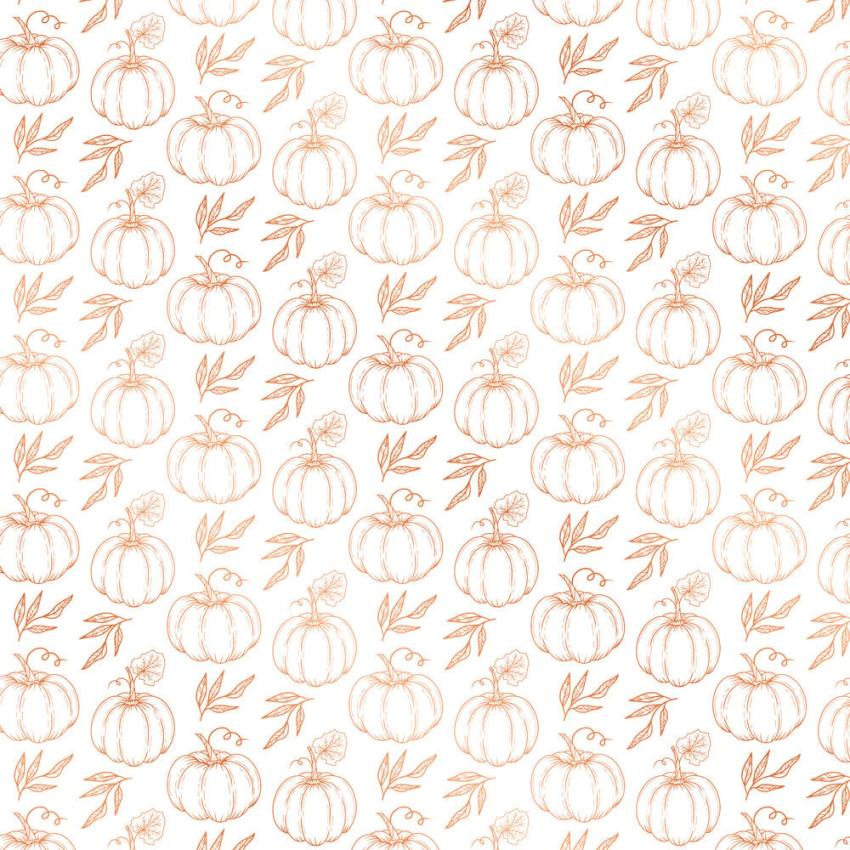 Crafters Companion "Pumpkin Spice Season" Luxury Foiled Acetate 8x8 Inch - 12 Bogen 