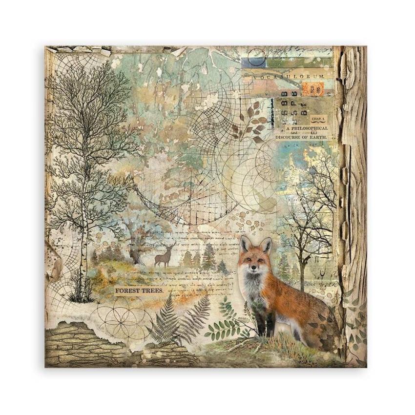 Stamperia - Designpapier "Forest" Maxi Paper Pack 12x12 Inch - 22 Bogen