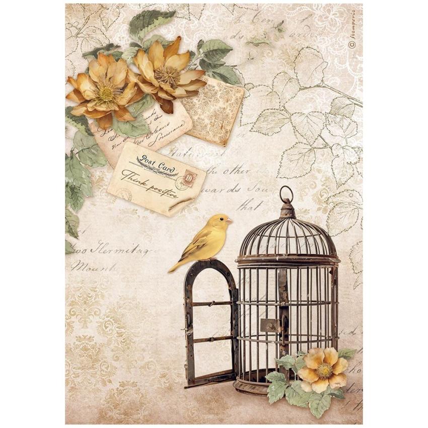 Stamperia - Decopatch Papier "Cage" Decoupage A4 - 6 Bogen  