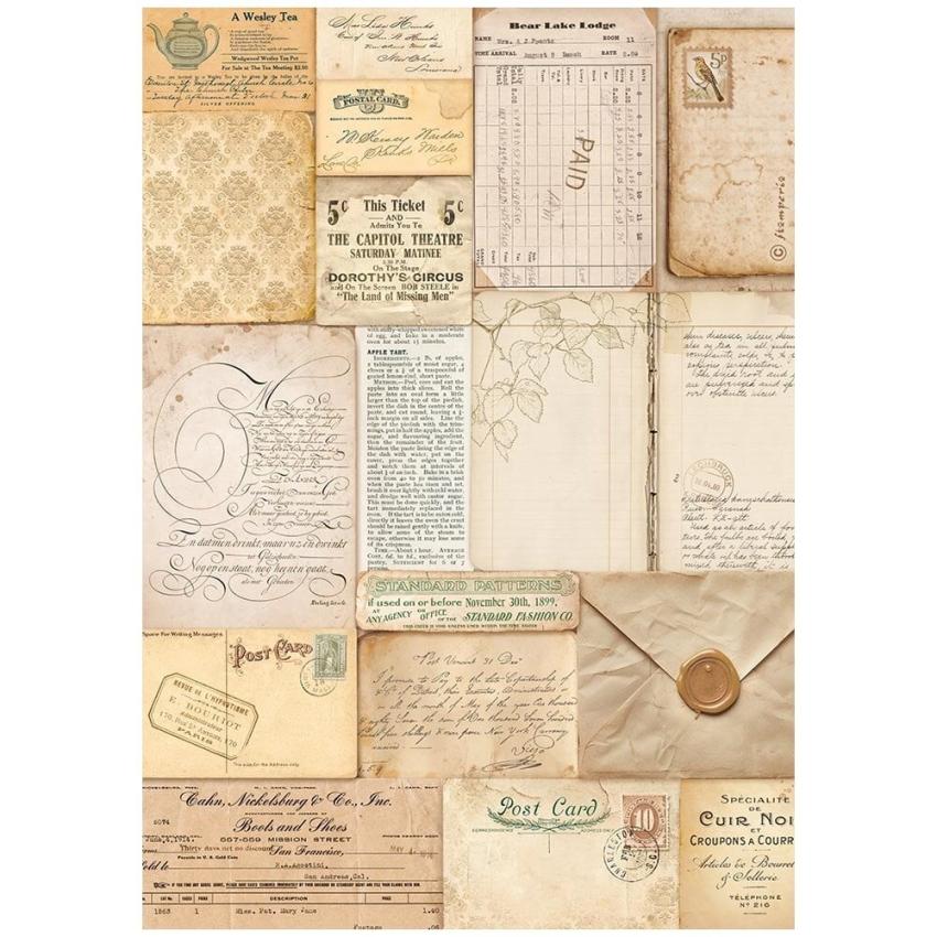 Stamperia - Decopatch Papier "Selection" Decoupage A4 - 6 Bogen  