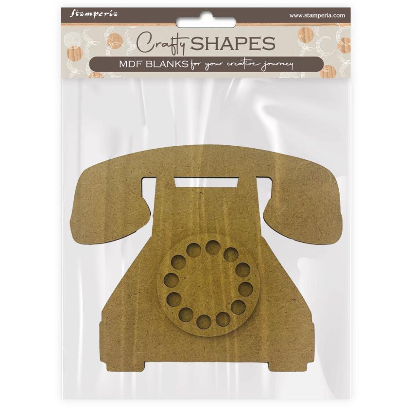 Stamperia - Holzteile "Telephone" MDF Crafty Shapes Blanks