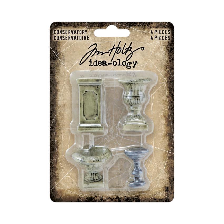 Tim Holtz - Idea Ology - Miniatur Sockel & Kerzenständer "Halloween Conservatory"