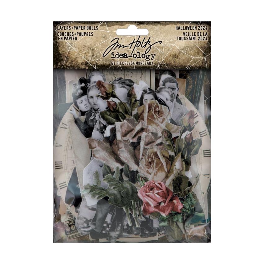 Tim Holtz - Idea Ology - Papier Dekoration "Halloween" Paper Dolls