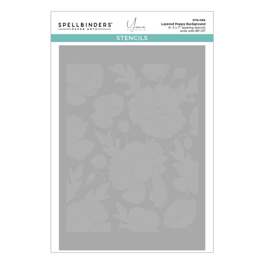 Spellbinders - Buchdrucktechnik "Poppy Background" BetterPress Plate & Stencil