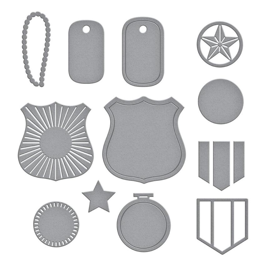 Spellbinders - Stanzschablone "Badges of Honor" Dies