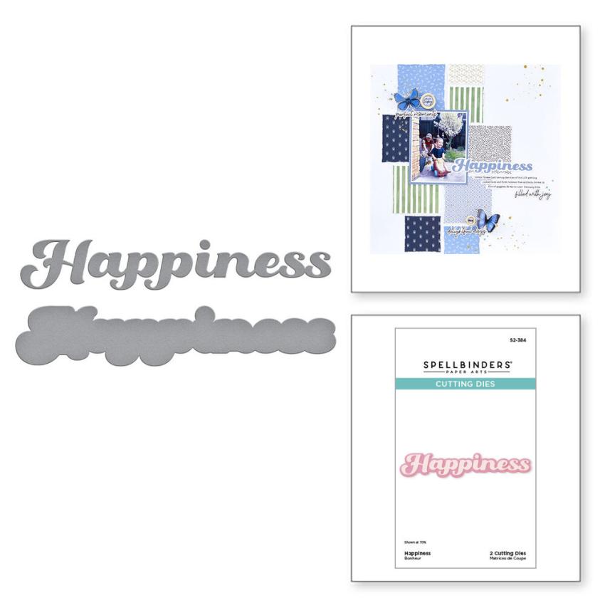 Spellbinders - Stanzschablone "Happiness" Dies