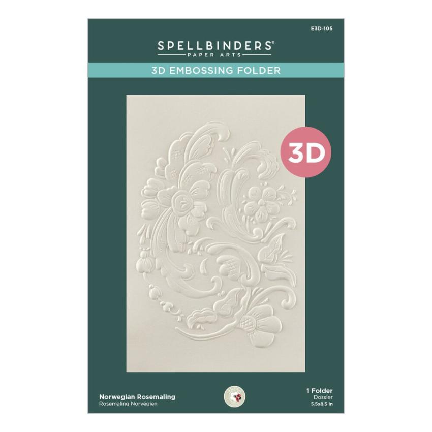 Spellbinders - Prägefolder "Norwegian Rosemaling" Embossingfolder