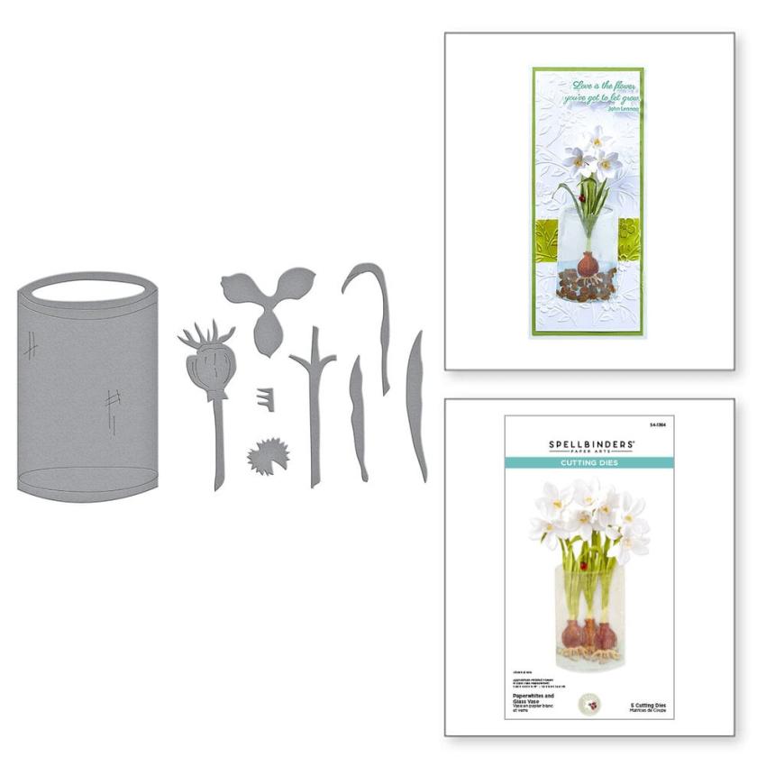 Spellbinders - Stanzschablone "Paperwhites and Glass Vase" Dies