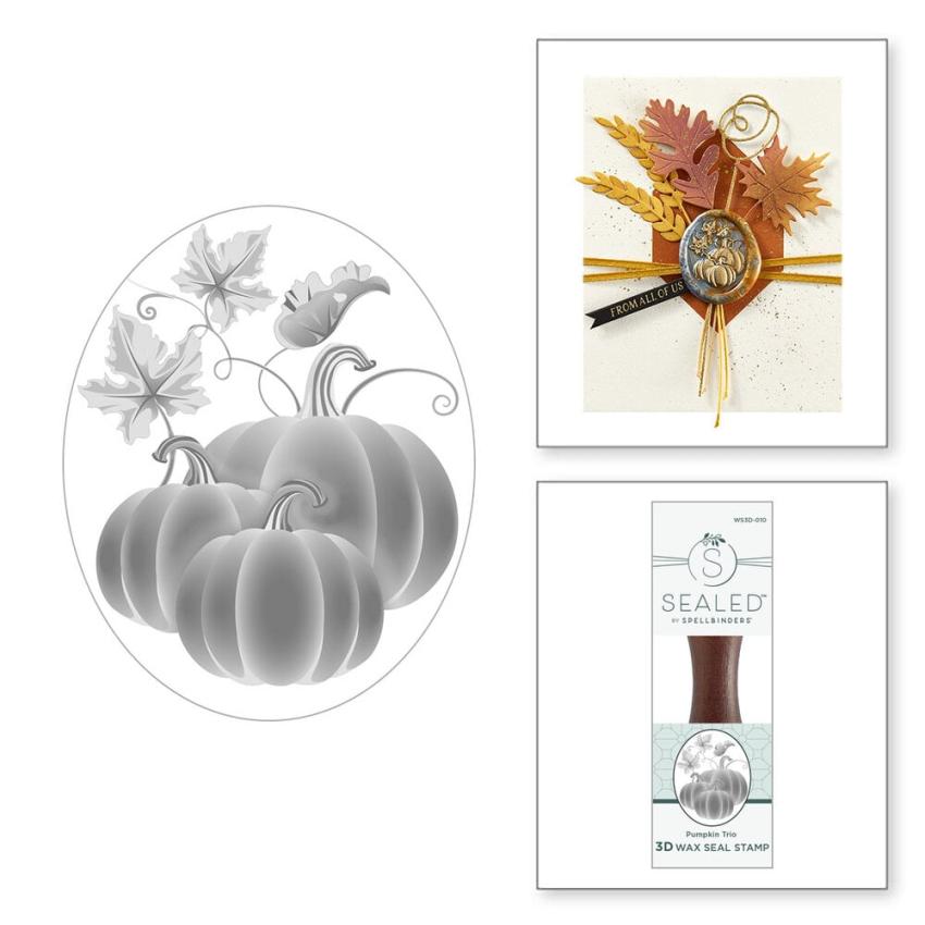 Spellbinders - Wachssiegel Stempel "Pumpkin Trio" Wax Seal Stamp