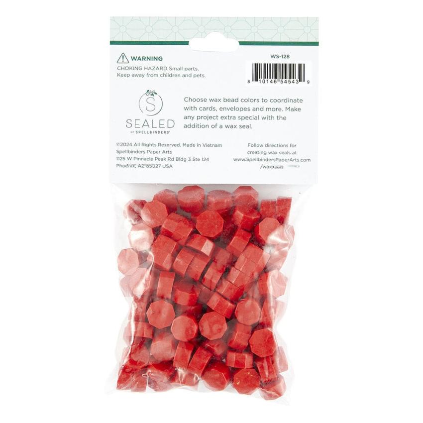 Spellbinders - Wachsperlen "Vibrant Red" Wax Beads 