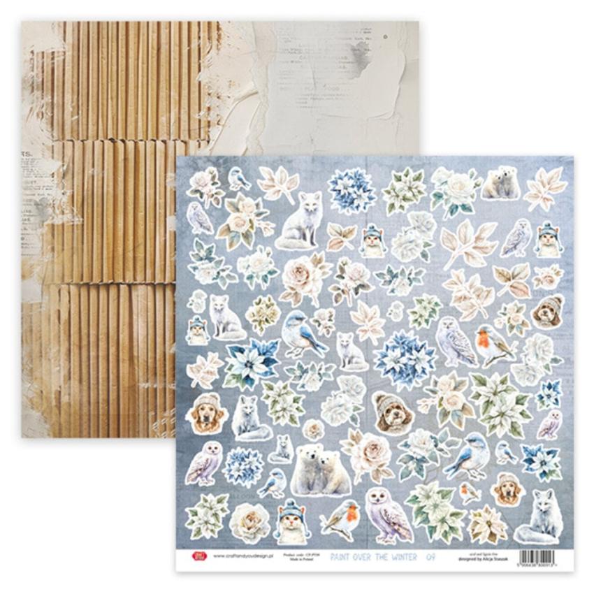 Craft & You Design - Designpapier "Paint Over The Winter" Creative Set 12x12 Inch - 8 Bogen