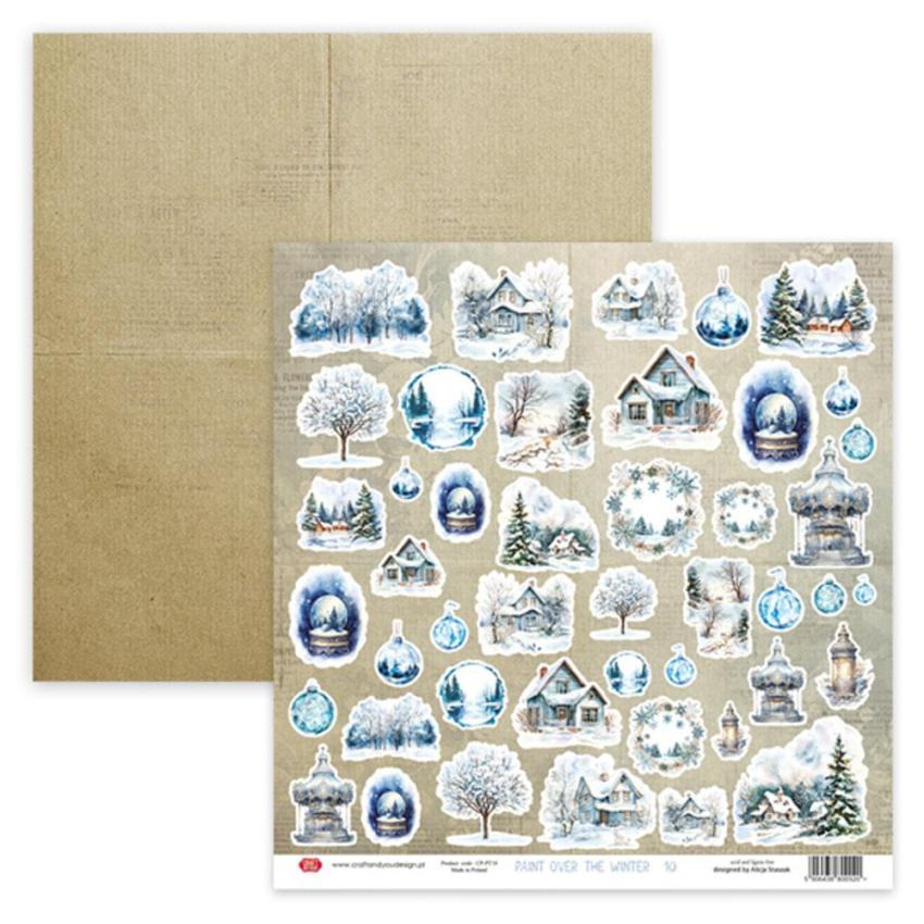 Craft & You Design - Designpapier "Paint Over The Winter" Creative Set 12x12 Inch - 8 Bogen