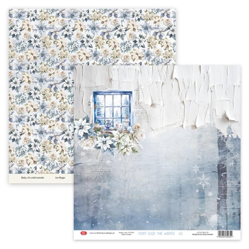 Craft & You Design - Designpapier "Paint Over The Winter" Paper Pad 12x12 Inch - 12 Bogen