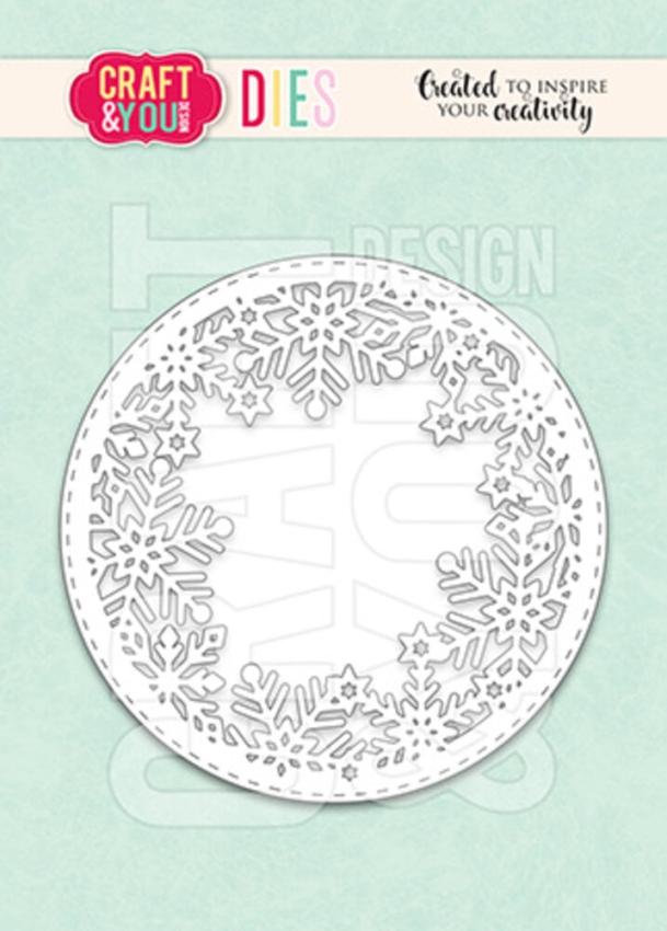 Craft & You Design - Stanzschablone "Round Snowflakes Frame" Dies