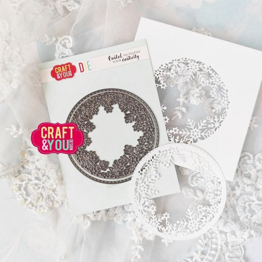 Craft & You Design - Stanzschablone "Round Snowflakes Frame" Dies