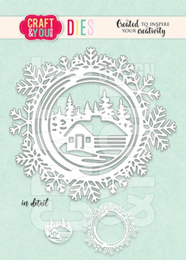 Craft & You Design - Stanzschablone "Snowflakes Frame" Dies