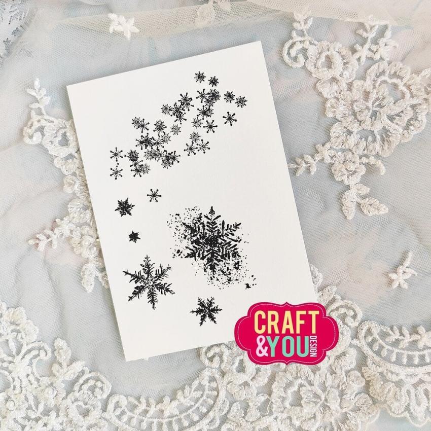 Craft & You Design - Stempelset "Snowflakes" Clear Stamps