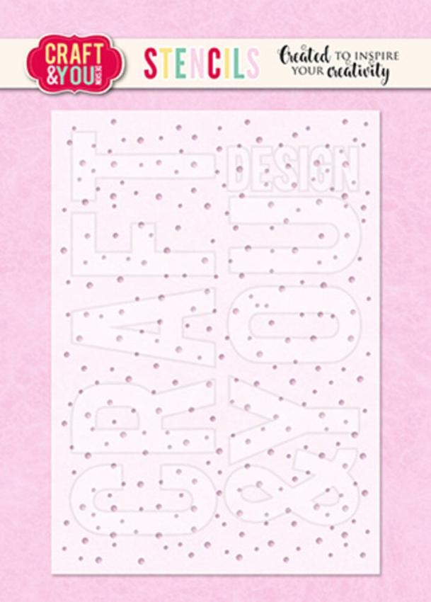 Craft & You Design - Schablone 10,5x14,2cm "Dots" Stencil