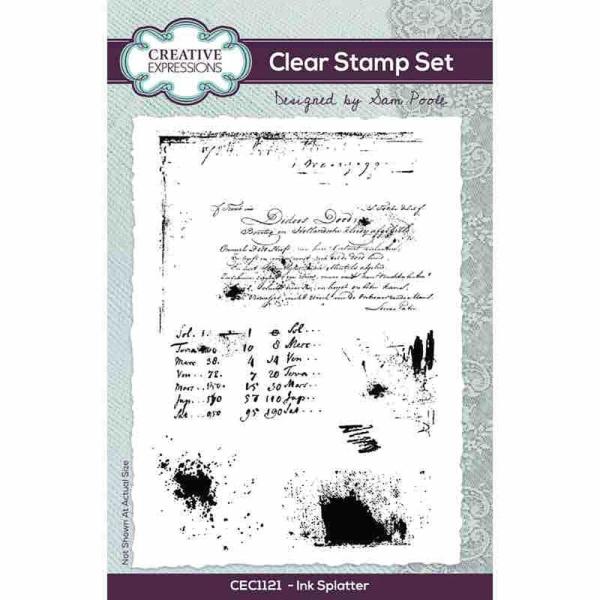 Creative Expressions - Stempelset "Ink Splatter" Clear Stamps 10,2x15,2cm Design by Sam Poole