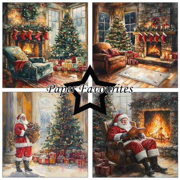 Paper Favourites - Designpapier "Christmas Scene" Paper Pack 6x6 Inch - 24 Bogen