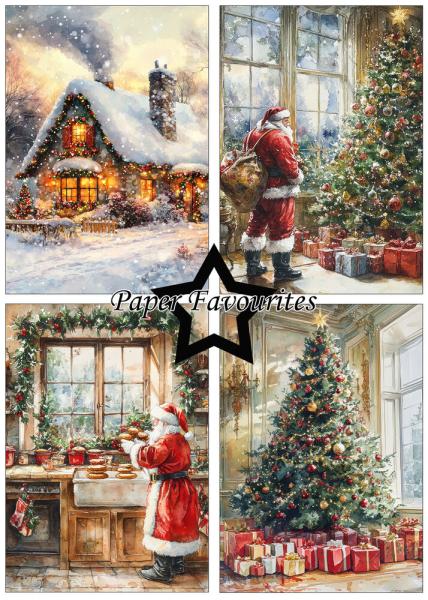 Paper Favourites - Designpapier "Christmas Scene" Paper Pack A5 - 24 Bogen