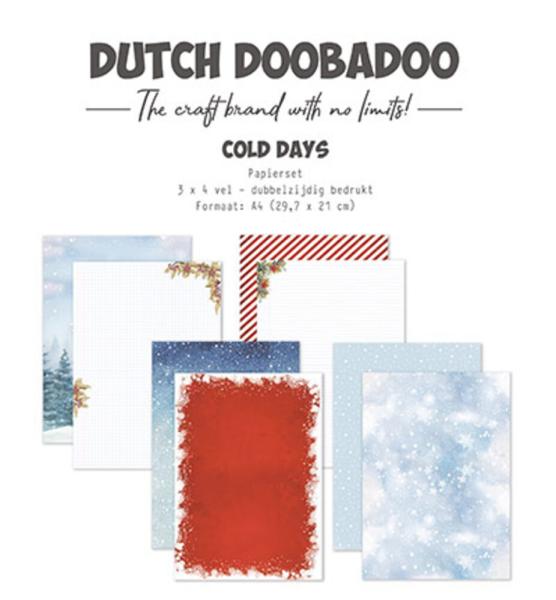 Dutch Doobadoo - Papier Kit "Cold Days" Crafty Kit - 12 Bogen