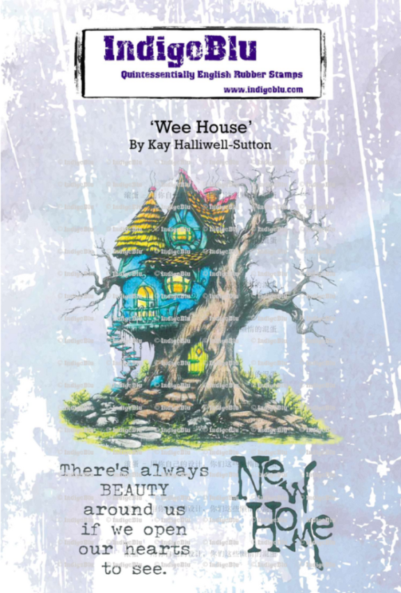 IndigoBlu - Gummistempel Set "Wee House" A6 Rubber Stamp