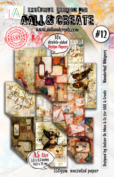 AALL and Create - Designpapier "Wanderlust Whispers" Paper Pack A5 - 10 Bogen