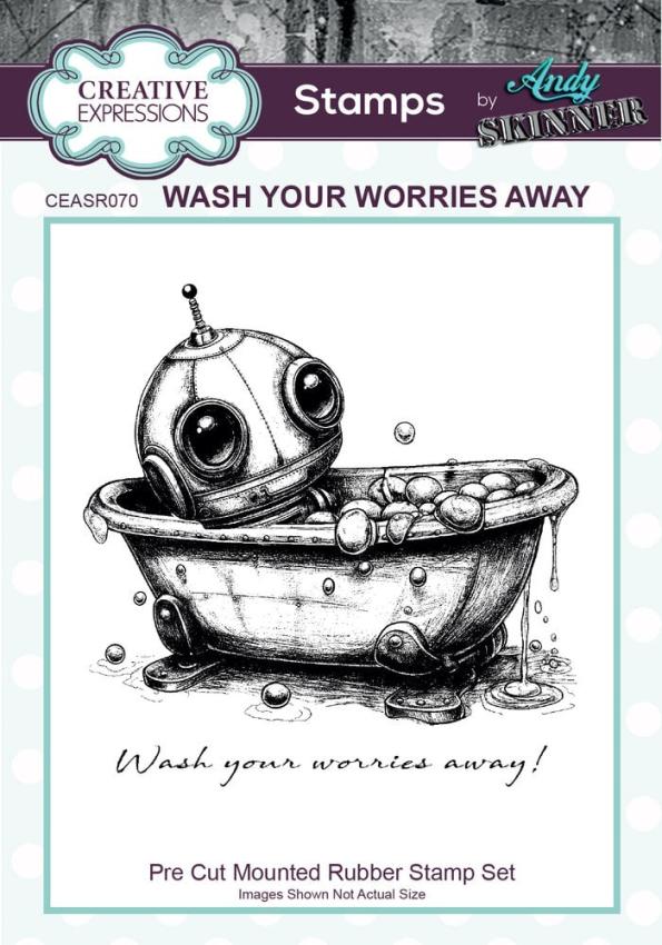 Creative Expressions - Stempelset "Botology Wash Your Worries Away" Clear Stamps 10,9x9,6cm Design by Andy Skinner