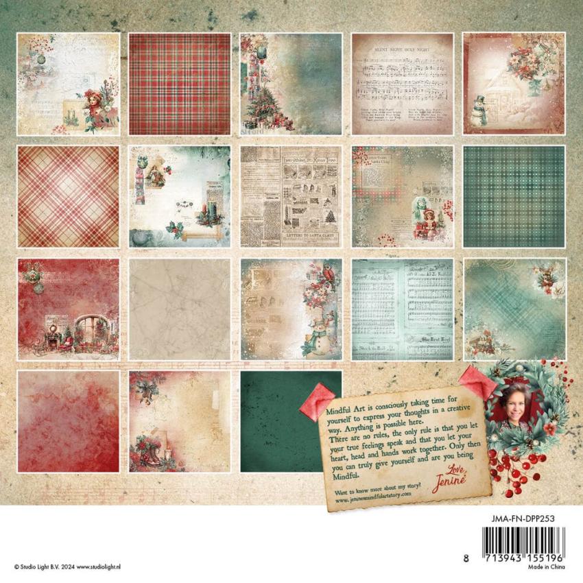 Studio Light - Designpapier "Festive Nostalgia" Paper Pack 8x8 Inch - 16 Bogen