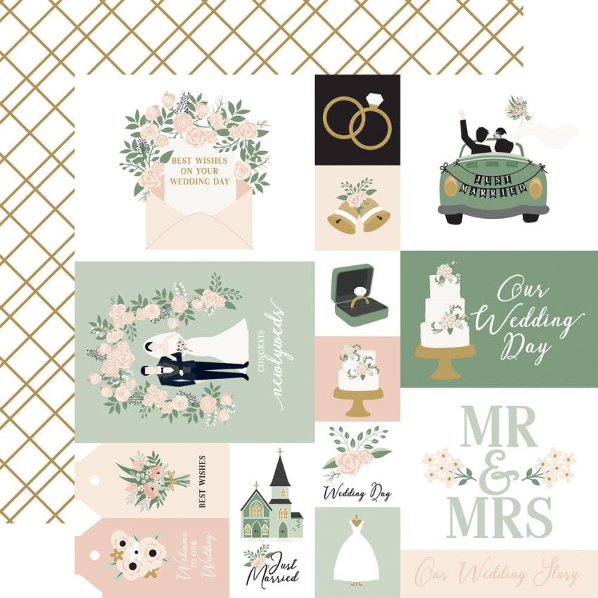 Echo Park - Designpapier "Marry Me" Collection Kit 12x12 Inch - 12 Bogen