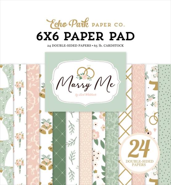 Echo Park - Designpapier "Marry Me" Paper Pack 6x6 Inch - 25 Bogen