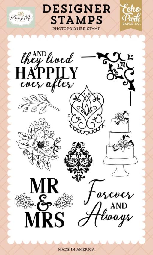 Echo Park - Stempelset "Wedding Damasks Designer" Clear Stamps