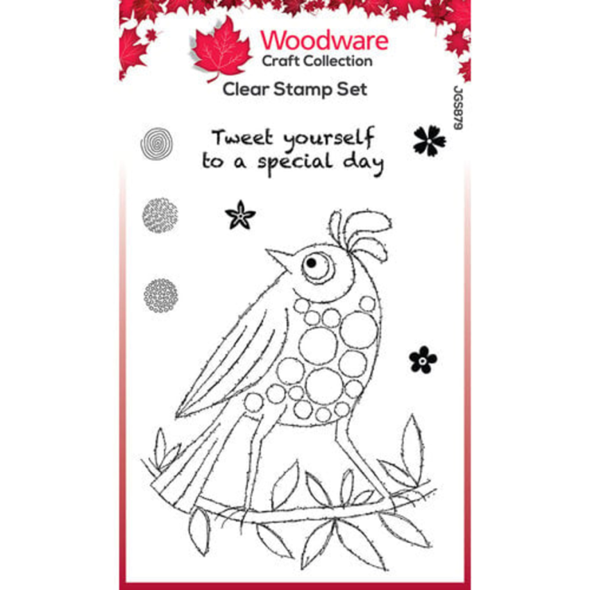 Woodware - Stempelset "Bubble Birds Simone" Clear Stamps