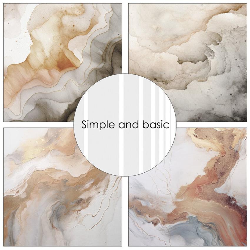 Simple and Basic - Designpapier "Moderne and Abstract" Paper Pack 12x12 Inch - 8 Bogen 