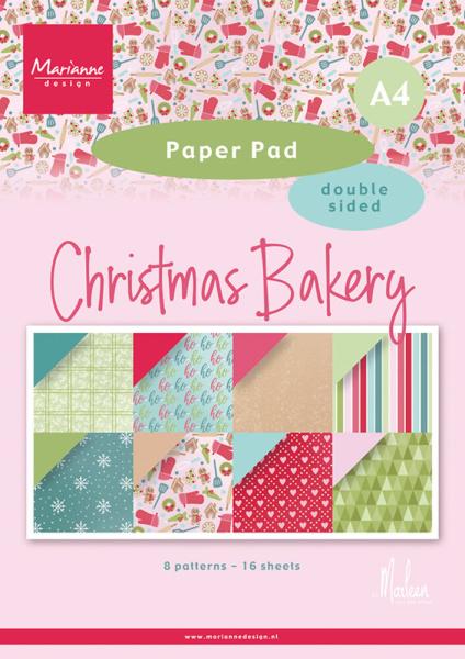 Marianne Design - Designpapier "Christmas Bakery" Paper Pad A4 - 16 Bogen 