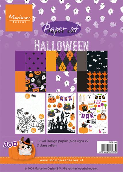 Marianne Design - Designpapier "Halloween" Paper Pad A5 - 12 Bogen 