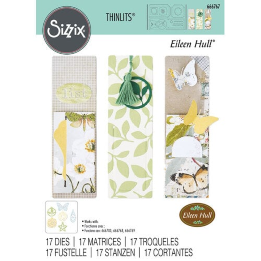 Sizzix - Stanzschablone "Bookmark, Pockets and Toppers" Thinlits Craft Dies by Eileen Hull