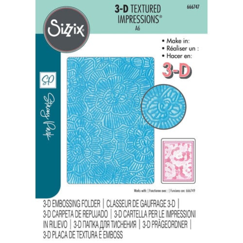 Sizzix - 3D Prägefolder "Cosmopolitan, Sunday in the Park" Embossing Folder Design by Stacey Park