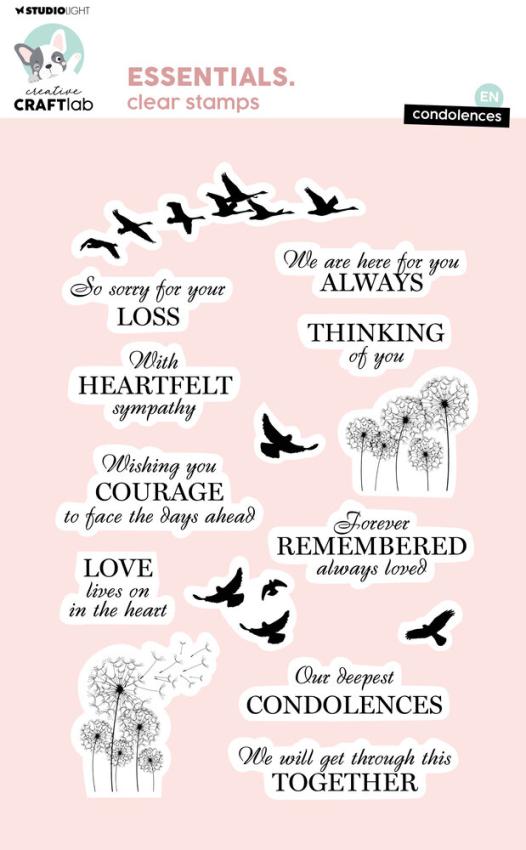 Creative Craft Lab - Studio Light - Stempelset "Condolences" Clear Stamps