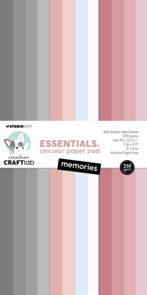 Creative Craft Lab - Studio Light - Cardstock "Memories" Paper Pack 30x15cm - 24 Bogen