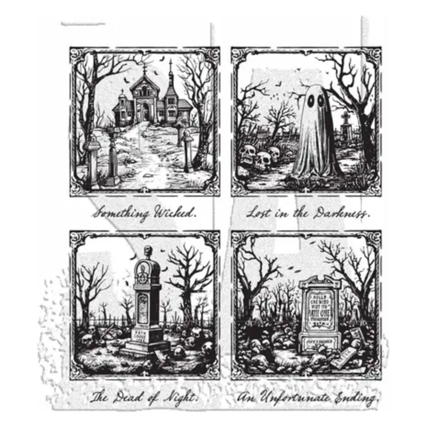 Stampers Anonymous - Gummistempelset "Framed Frights" Cling Stamp Design by Tim Holtz