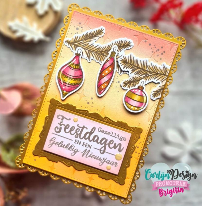 Carlijn Design - Stempelset "Kerstversiering" Clear Stamp 