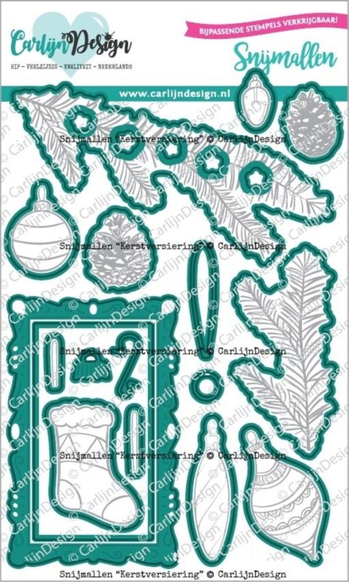 Carlijn Design - Stanzschablone "Kerstversiering" Dies 