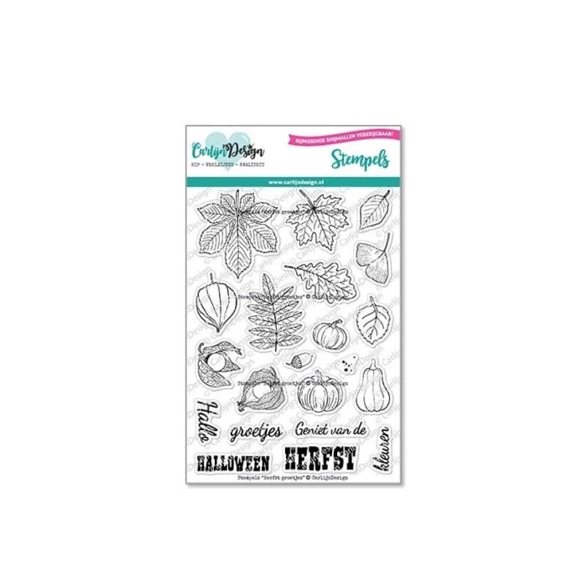 Carlijn Design - Stempelset "Herfstgroetjes" Clear Stamp 