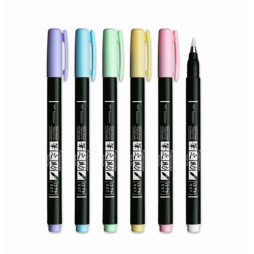 Tombow "Pastel" Brush Pen Fudenosuke Set - weiche Spitze